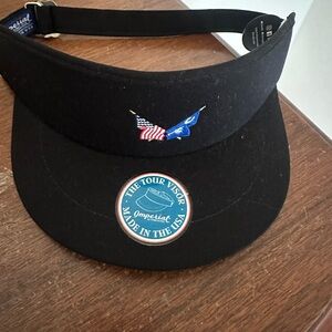 Imperial Tour Visor - Black with Flag Embroidery